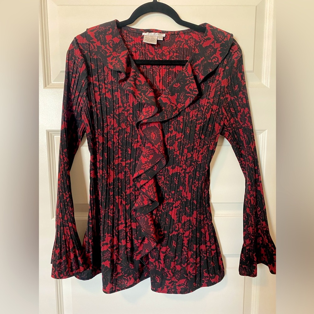 Y2K Red & Black Blouse